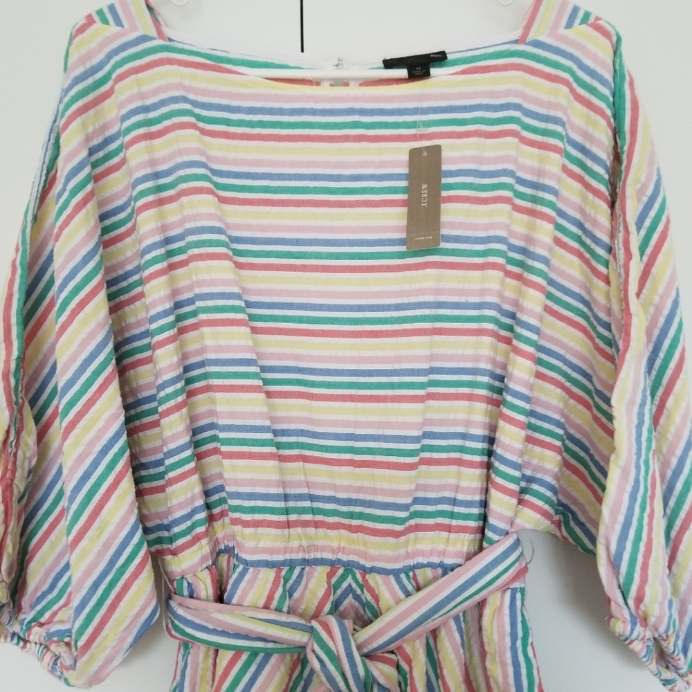 J.crew Rainbow Striped Seersucker Dress - Picture 6 of 10